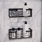 Gedy Augustus dušas plaukts 25 cm, Melns matēts 3