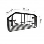 Gedy Augustus stūra dušas plaukts, Melns matēts 2