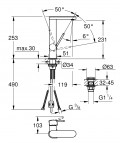 Plus cмеситель для раковины L-size, выдвижной излив 3