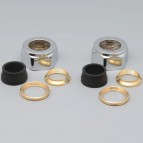 P.M.H adapteris kapara caurulēm Ø15, Hroms CUBE-COM