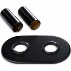 P.M.H dekoratīvās uzmavas 50 mm starpības radiatoriem,Melns