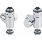 P.M.H. termostatiskais vārsts Combi EK, kreisais, Hroms