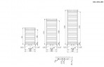 P.M.H полотенцесушитель Sorano Frame 500x1210 мм, Выбор цвета 6