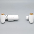 P.M.H. termostatiskais vārsts Inter SET, kreisais, Balts