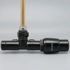 P.M.H. termostatiskais vārsts UNIKO, kreisais, Melns