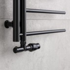 P.M.H. termostatiskais vārsts UNIKO, kreisais, Melns 3