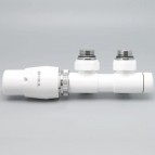 P.M.H. termostatiskais vārsts TERM, kreisais, Balts