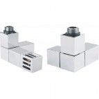 P.M.H. termostatiskais vārsts CUBE-CET, kreisais, Hroms