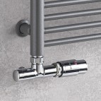 P.M.H. termostatiskais vārsts UNIKO, kreisais, Hroms 3