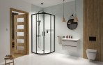 Premium Pro Black PDD 80x80x200 dušas kabīne  5