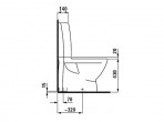 Pro Nordic pods horizontāls izvads,36x65x43,balts 4