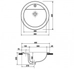 VERONE izlietne 48.5 cm 2