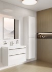 PURE Vannas istabas augstais skapis 180x40x35,2 cm,2D, Melns matēts 3