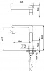 Cмеситель для раковины Flat FL 016.00, высокий 3