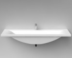 Vispool izlietne bez pārplūdes Q-1400 1395x500 mm, Balta