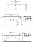 Quattro раковина 120x48 см 2