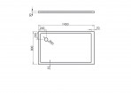 QZ-145 dušas paliktnis 1450 x 800 x 30 mm, Balts 3
