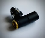 Rad. noslēgvārsts Compact 1/2` x 24-19, 90°, melns matēts 5