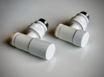 Rad. noslēgvārsts Compact 1/2` x 24-19, 90°, balts 4