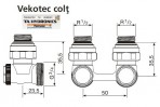 Radiatoru dubultbloks 90° - 1/2` 2