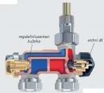 Термостатический E-Z с двумя клапанами угол никеле 2