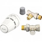 Radiatoru termostatiskā vārsta komplekts, Danfoss, taisns, DN15