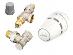Radiatoru termostatiskā vārsta komplekts, Danfoss, aksiāls, DN15