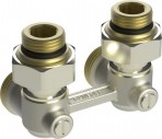 RLV-KB radiatora apakšas pieslēgs, lenķa G 1/2/G 3/4, 1,4 m³/h