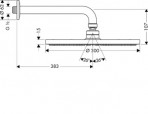 Raindance S 300 AIR Верхний душ, 300мм, с держателем 383мм 2