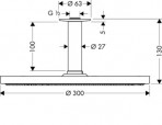 Raindance S 300 AIR Верхний душ, 300мм, 2