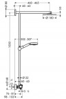 Raindance Showerpipe, верхний душ 180мм, вынос 460мм 2