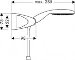 Raindance E 100 AIR 1jet/Porter`D rokas duša ar vadu 1.60m 2