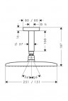 Raindance E 240 AIR Верхний душ, 251х151мм, с потолочным подсоед 2