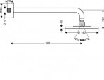 Raindance S 180 AIR dušas galva 180mm ar turētāju no sienas 2