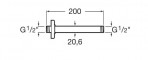 Raindream dušas galvas turētājs no griestiem 200 mm 2