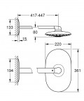 Rainshower 360 Duo dušas galvas kompl. 450 mm 2