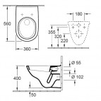 O.Novo Direct-Flush sienas WC komplekts 2