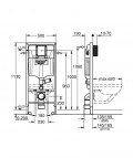 Rapid SL iebūvējamais WC rāmis1.13 m 2