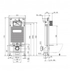 Deante iebūvējamais WC rāmis 510x125 mm h=1176 mm 7