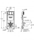 Rapid SL SLIM для подвесного унитаза 500x40 mm, h=1130 mm 2