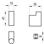 Ravak Chrome II āķis, Hroms  4