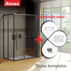 RAVAK dušas kabīnes komplekts 100x80 cm - SET15L/ SET15R