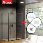 RAVAK dušas kabīnes komplekts 120x90 cm - SET15L/15R