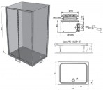 RAVAK dušas kabīnes komplekts 90x120 cm - SET21L/21R 9