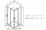 RAVAK dušas kabīnes komplekts 90 cm - SET10 7