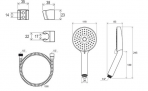 Ravak Душевой набор 150cm: шланг/лейка/держатель  2