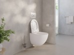 Ravak Chrome AquaSpin tualetes pods+SC vāks+rāmis+taustiņš, Balts  11