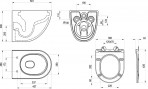 Ravak Chrome AquaSpin tualetes pods+SC vāks+rāmis+taustiņš, Balts  13