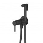 Ravak iebūvējams bidettas maisītājs ar rokas dušu, Melns matēts