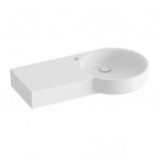 Ravak Izlietne ARC 83/43 L ar maisītāja caurumu, Balta